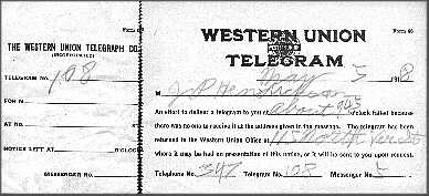 Delivery notice for telegram