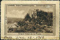 Perforated gummed stamp with view of Larochette, Luxembourg